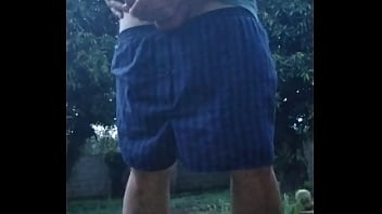 Playing With Himself Outdoors