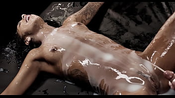 Latina Cum Slut Black Angel Extreme Creampie - Cumflation Gooning Girl With Blasting Pussy Squirt