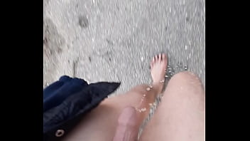 Pee On Feet And Walking Outside