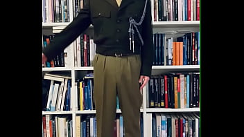 Major Van Den Hoek Strips Down To His Chastity Cage