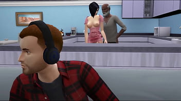 3d Cartoon Story - Horny Wife Ch**ts On Her Husband With A Dirty Old Man While He Plays On The Console. Hot Animation Porn Video