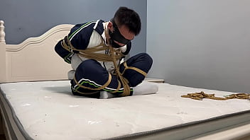 Asian Boy In White Socks And Ebi-position Bondage