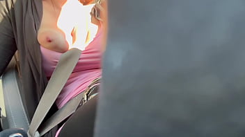 Italian Big Tits Milf Artemisia Love Hot Solo Car Ride Flashing Big Horny Tits And Nipples