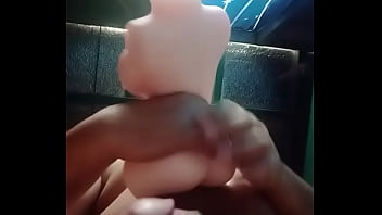 Straight Chubby Man Playing His Doll