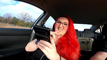 Mtf Trans Female Give Road Head And Fucks Herself With Toy