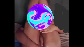 Ebony Plays With A Big Black Dildo