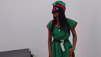 I Am Celebrating Christmas With My Christmas Suit!! Little By Little I Am Taking Off My Clothes While I Dance Sexy On The Desk