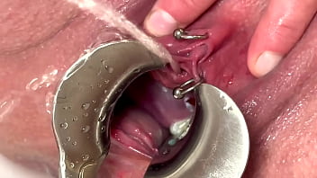 Strong Stream Pee From My Spread Out Pussy By Speculum