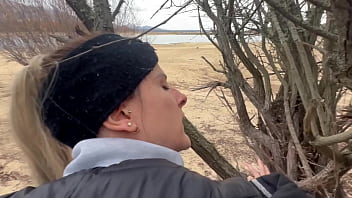 Outdoor Public Lake Fuck In Winter