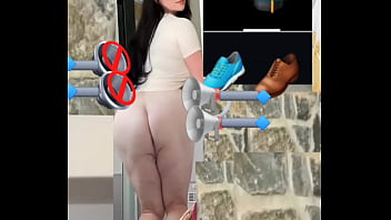 Bottomless Meropi (black Hair Painted)on Treadmill Exercising #1