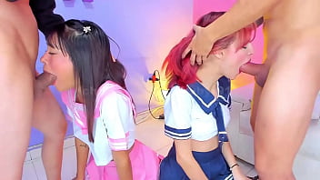 Beautiful Sailor Girls Give Him Cock - Savoring