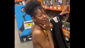 Black Girl Walking Through Store Naked