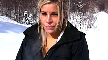 On Our Ski Vacation, I Strip And Pee In The Snow