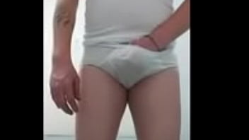 Faggot Justin Keith Anglin Empties A Full Bladder Flood Of Piss Into His Pants In Public