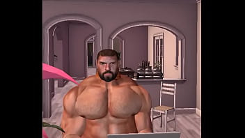 Young Heyward Strokes His Hug Cock To Chat Model