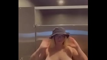 Sneaking Off To The Bathroom To Show You My Massive Titties