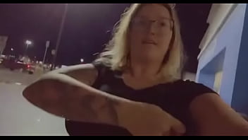 Flashing My Huge Tits In Walmart Parking Lot