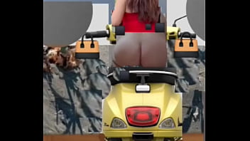 Bottomless Girl On Motorcycle #16
