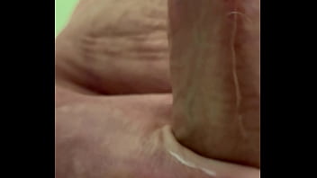 Amateur Stroking His Lubed Rock Hard Cock