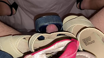 Jerking With Sandals Under The Bed