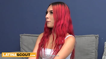 Slutty Latina Model Displays Her Deep Throating Skills By Swallowing Huge Dick