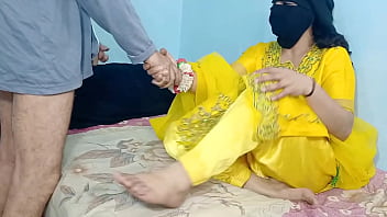 Yellow Dressed Desi Bhabhi Amazing Pussy Fucking In Cowgirl And Reverse Cowgirl And Bareback Sex