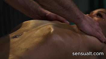 Hot Black Tranny Enjoy Massage And A Deep Ass Fucking From Her Masseur - Roman Todd, Leilani Li