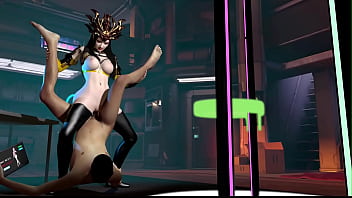 3d Sexy Asian Robot Wearing Sexy Lingerie Got Her Wet Pussy Fucked So Hard