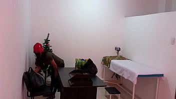 The Nurse Is Caught In The Hospital Decorating The Doctor_s Office And Getting Super Sexy And Hot