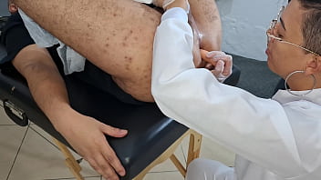 He Went To The Urologist Because He No Longer Felt Pleasure And She Stuck Her Strapon In Him Until He Came.