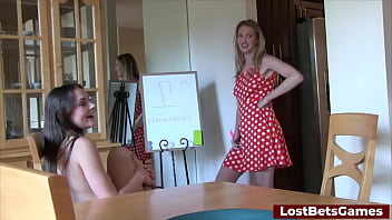 A Strip Hangman Game Ends In Hardcore Sex On The Bed In A Wild 3some