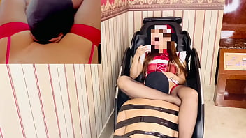 Japanese Amateur Femdom / Santa' Sexy Cosplay Makes Men Suffer.