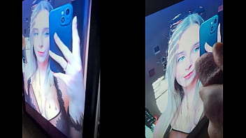 Clara Bombshell Blonde Teen Double Cum Tribute 2