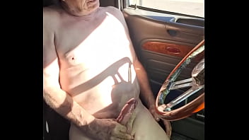 Trucker Jacking Off In Truck Cab