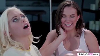 Lesbian Babes Daring Their Straight Bff To Lick Their Pussy