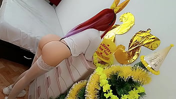 Happy And Prosperous New Year. My Hot And Desirable Virgin Stepdaughter Showed Me The Thong She Was Wearing At The Ev...