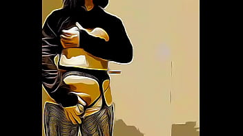 The Sissy Wearing Sunglasses And A Pink Mask Exposed Her Pink Bra And Panties, And Then Rubbed Her Long Clitoris And Two Feminized Eggs To Masturbate In Front Of The Fans To Atone For Her Sins.