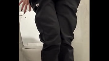 Bathroom Confessions In The Bathroom, I Lower My Pants And Take A Seat On The Toilet, Legs Spread Wide To Offer ...