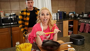 Hot Blonde Milf Chef Fucked Live While Hosting Her Show