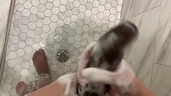 Horny Stepdaughter Listens To Stepdad Fuck Her Mom To Sleep Then Sneaks Into The Bathroom To Shower With Him