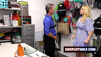 Busty Milf Julia Robbie Got Caught Stealing A Battery From The Store And Takes Security Guard' Cock In Her Pussy As A Punishment