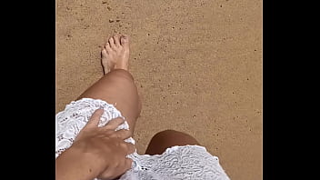 Peeing Bikini Public Beach