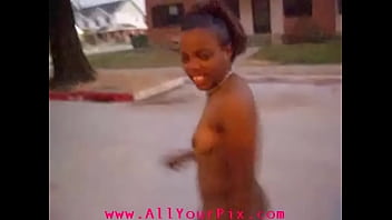 Allyourpix.com - Black Girl Walking In Street Nude