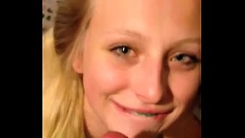 Blonde Amateur Gives Head And Licks Her Bfs Cum