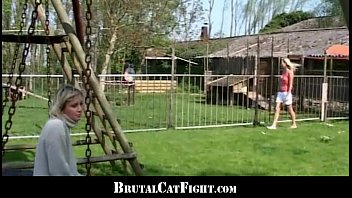 Slutty Blondes Fighting And Cock Sucking