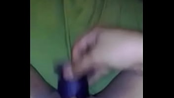 She Cums On A Big Purple Dildo