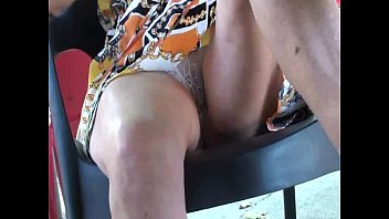 Public Upskir In The Cafe