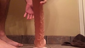 Young Guy Using Three Big Dildos On His Tight Ass