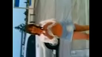 Justine Adams In Sexy Blue Skirt And White Top 1