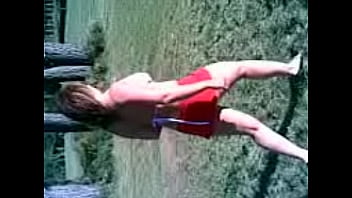 Justine Flashing At The Rotorua Redwoods 1